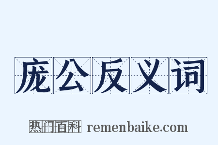 庞公反义词是什么意思的图片